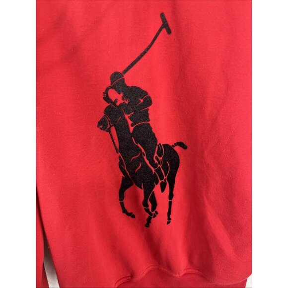 Polo Ralph Lauren Double-Knit Big Pony Velvet Graphic Pullover Men's Size S - Picture 2 of 11